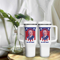 Theodore Roosevelt Patriotic American Flag Tumbler With Handle Big Stick Energy President