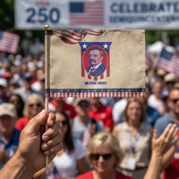 Theodore Roosevelt American Flag Patriotic Handheld Flag Big Stick Energy President