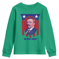 Theodore Roosevelt Patriotic American Flag Youth Sweatshirt Big Stick Energy President