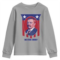 Theodore Roosevelt Patriotic American Flag Youth Sweatshirt Big Stick Energy President