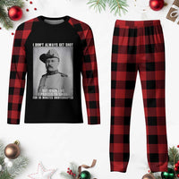 Theodore Roosevelt Quote Plaid Pajama Set I Don't Always Get Shot But When I Do