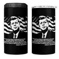 Theodore Roosevelt Quote 4 in 1 Can Cooler Tumbler Patriotic American Flag Presidents Day