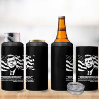 Theodore Roosevelt Quote 4 in 1 Can Cooler Tumbler Patriotic American Flag Presidents Day