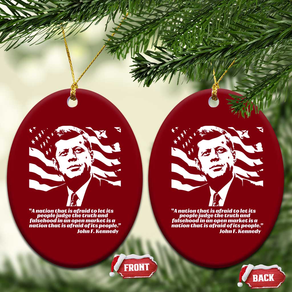 Theodore Roosevelt Quote Ceramic Ornament Patriotic American Flag Presidents Day