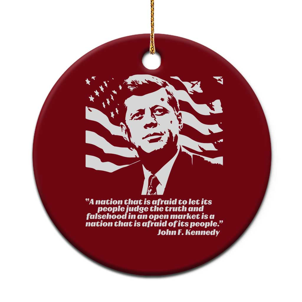 Theodore Roosevelt Quote Ceramic Ornament Patriotic American Flag Presidents Day
