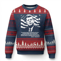 Theodore Roosevelt Quote Ugly Christmas Sweater Patriotic American Flag Presidents Day