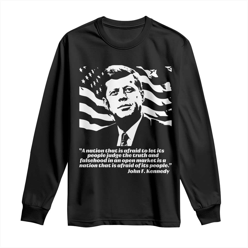 Theodore Roosevelt Quote Long Sleeve Shirt Patriotic American Flag Presidents Day
