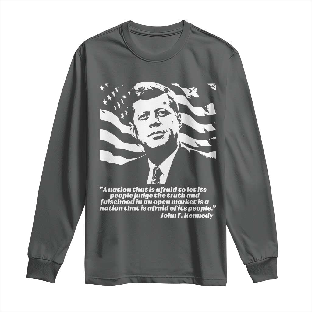 Theodore Roosevelt Quote Long Sleeve Shirt Patriotic American Flag Presidents Day