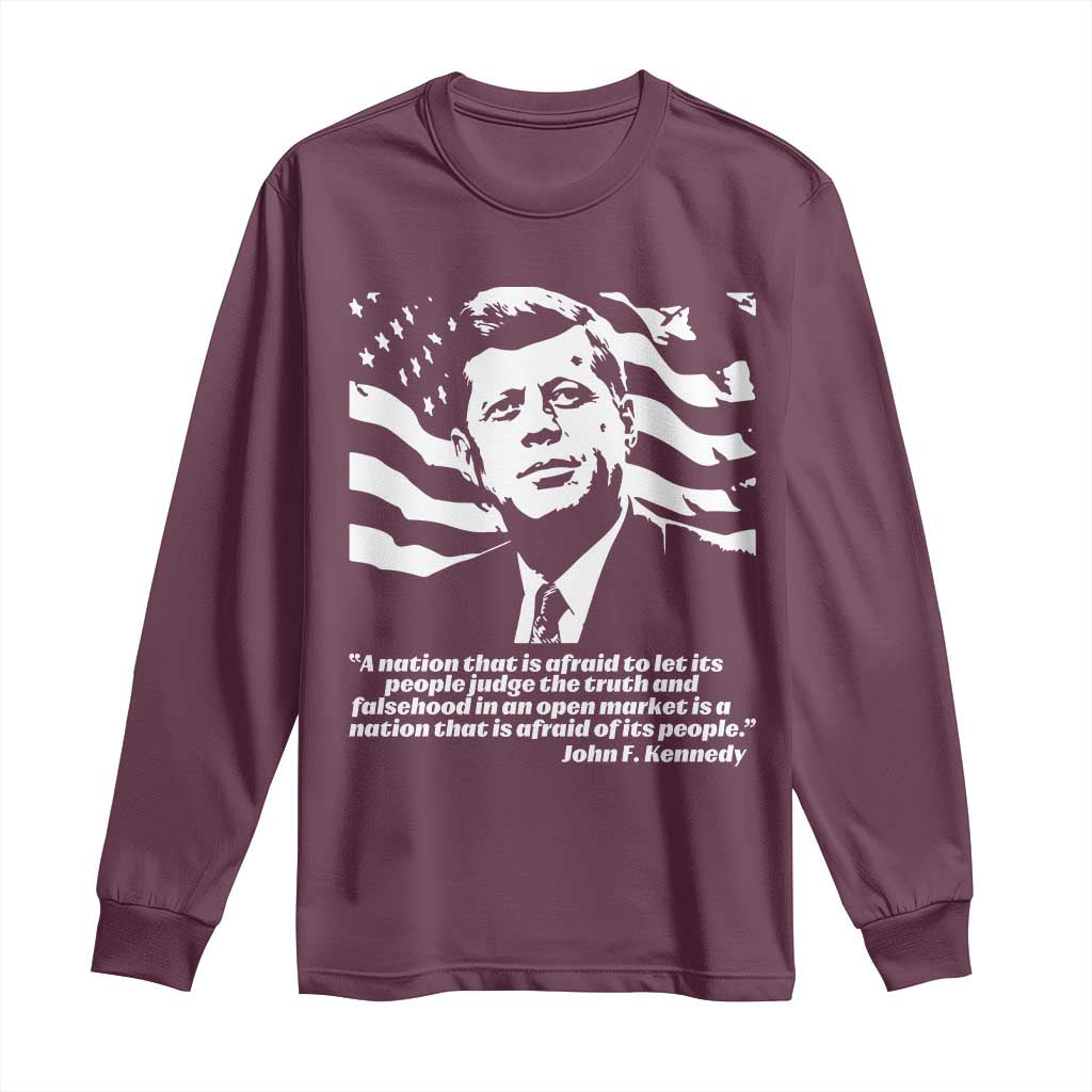 Theodore Roosevelt Quote Long Sleeve Shirt Patriotic American Flag Presidents Day