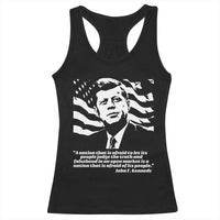 Theodore Roosevelt Quote Racerback Tank Top Patriotic American Flag Presidents Day