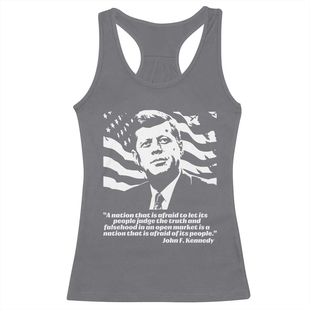 Theodore Roosevelt Quote Racerback Tank Top Patriotic American Flag Presidents Day