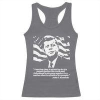 Theodore Roosevelt Quote Racerback Tank Top Patriotic American Flag Presidents Day