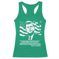 Theodore Roosevelt Quote Racerback Tank Top Patriotic American Flag Presidents Day