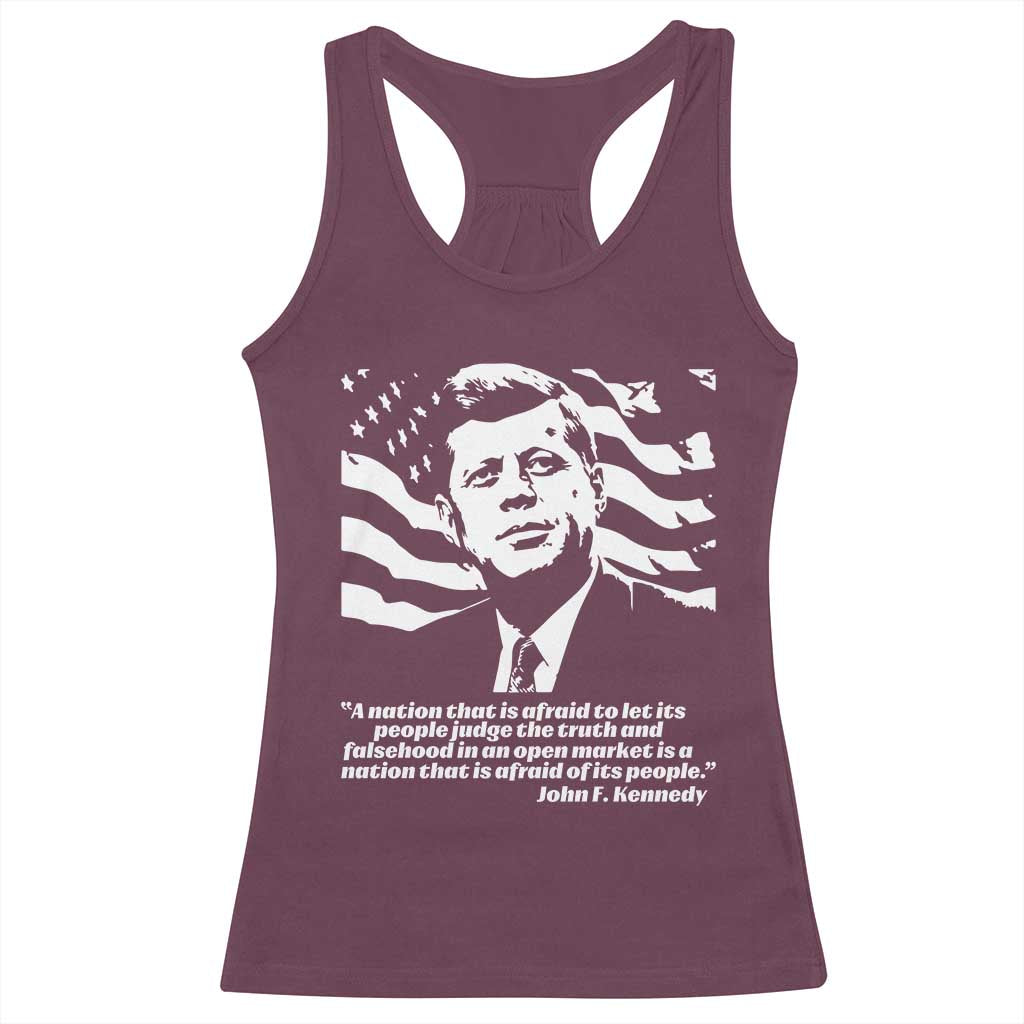 Theodore Roosevelt Quote Racerback Tank Top Patriotic American Flag Presidents Day