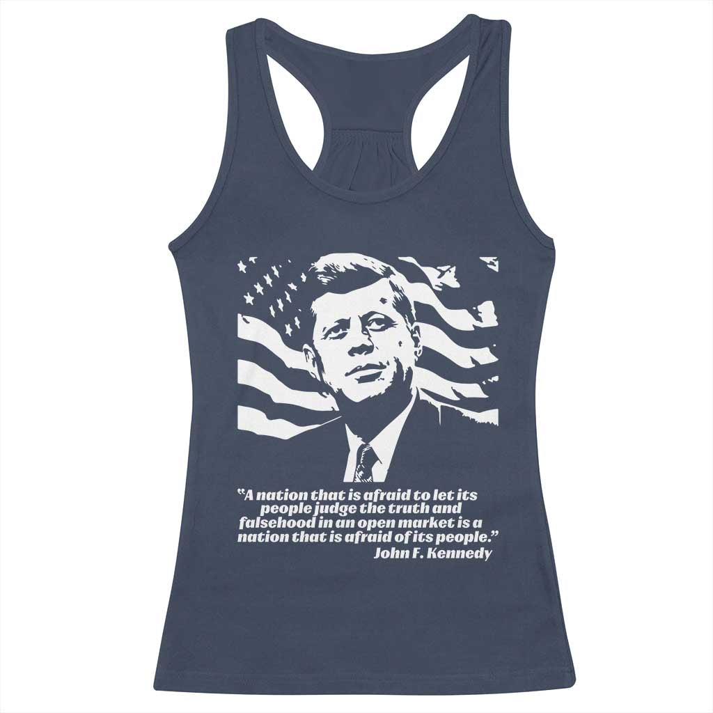 Theodore Roosevelt Quote Racerback Tank Top Patriotic American Flag Presidents Day