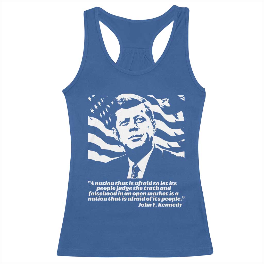 Theodore Roosevelt Quote Racerback Tank Top Patriotic American Flag Presidents Day