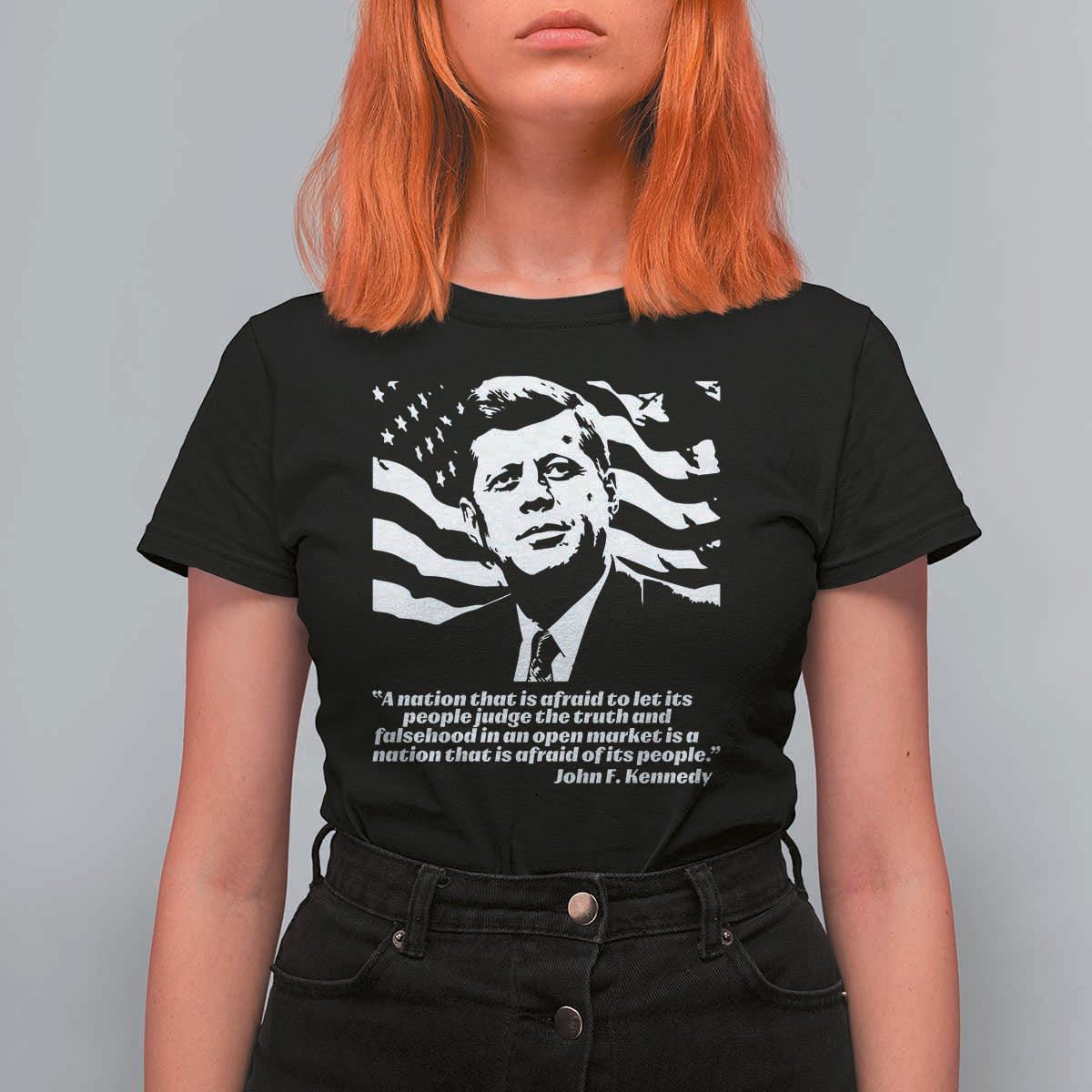 Theodore Roosevelt Quote T Shirt For Women Patriotic American Flag Presidents Day