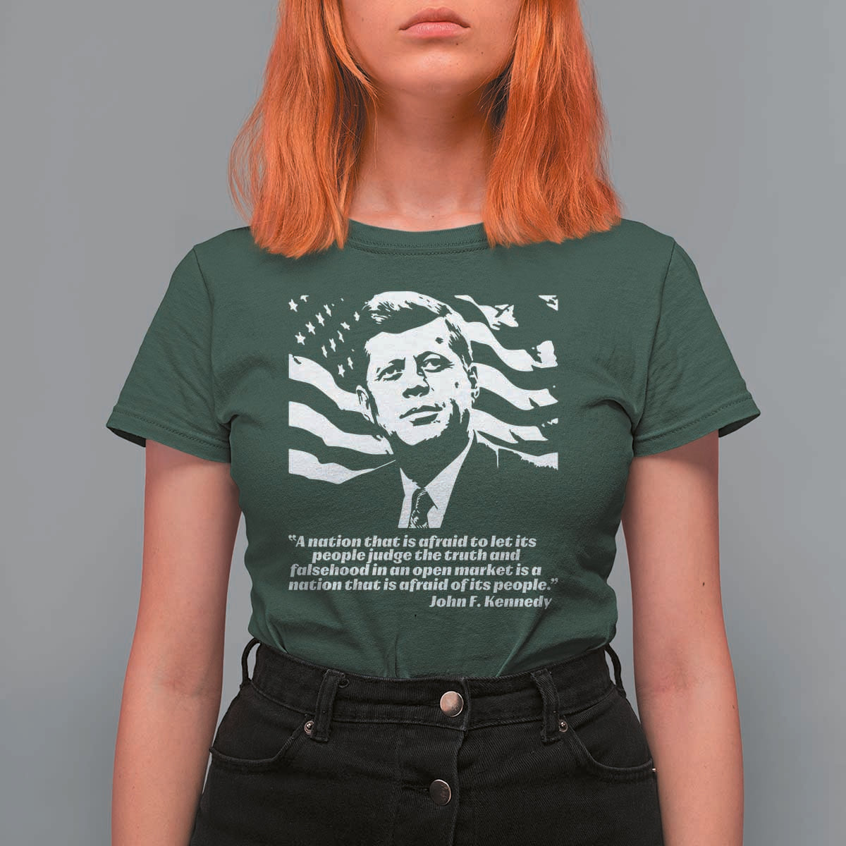 Theodore Roosevelt Quote T Shirt For Women Patriotic American Flag Presidents Day