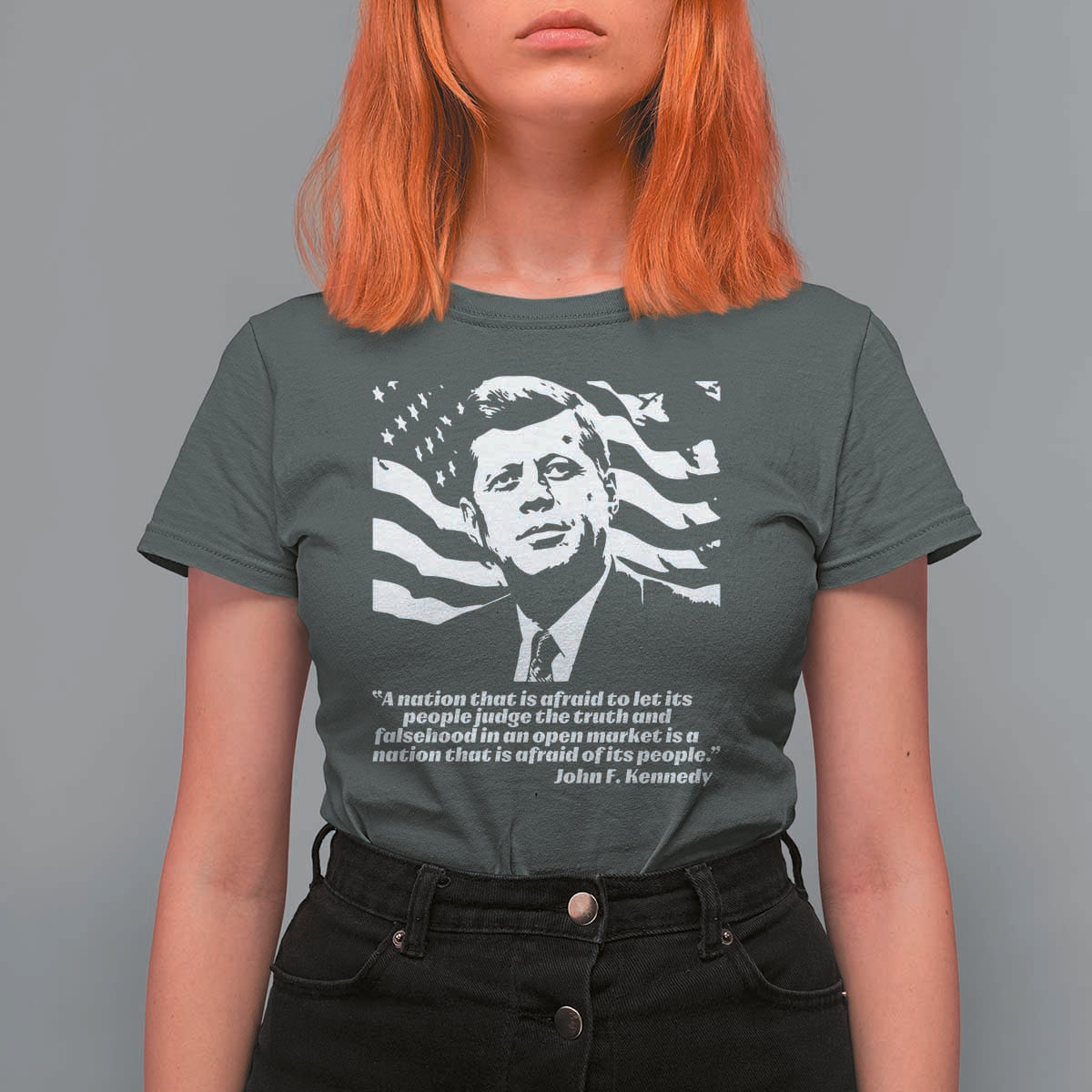 Theodore Roosevelt Quote T Shirt For Women Patriotic American Flag Presidents Day