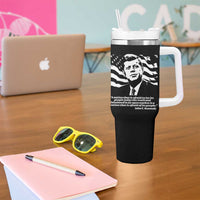 Theodore Roosevelt Quote Tumbler With Handle Patriotic American Flag Presidents Day
