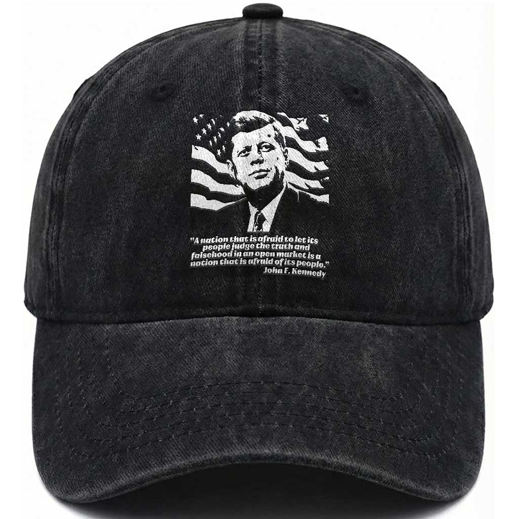 Theodore Roosevelt Quote Washed Cotton Baseball Cap Patriotic American Flag Presidents Day