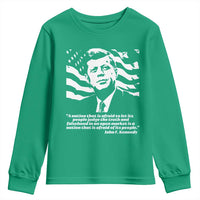 Theodore Roosevelt Quote Youth Sweatshirt Patriotic American Flag Presidents Day