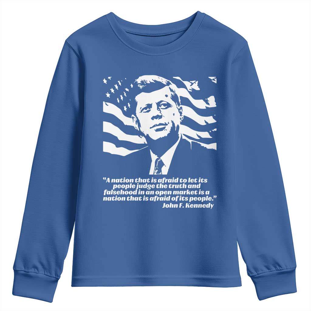 Theodore Roosevelt Quote Youth Sweatshirt Patriotic American Flag Presidents Day
