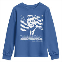 Theodore Roosevelt Quote Youth Sweatshirt Patriotic American Flag Presidents Day