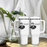 John F. Kennedy President Quote Tumbler With Handle If Not Us Who If Not Now When