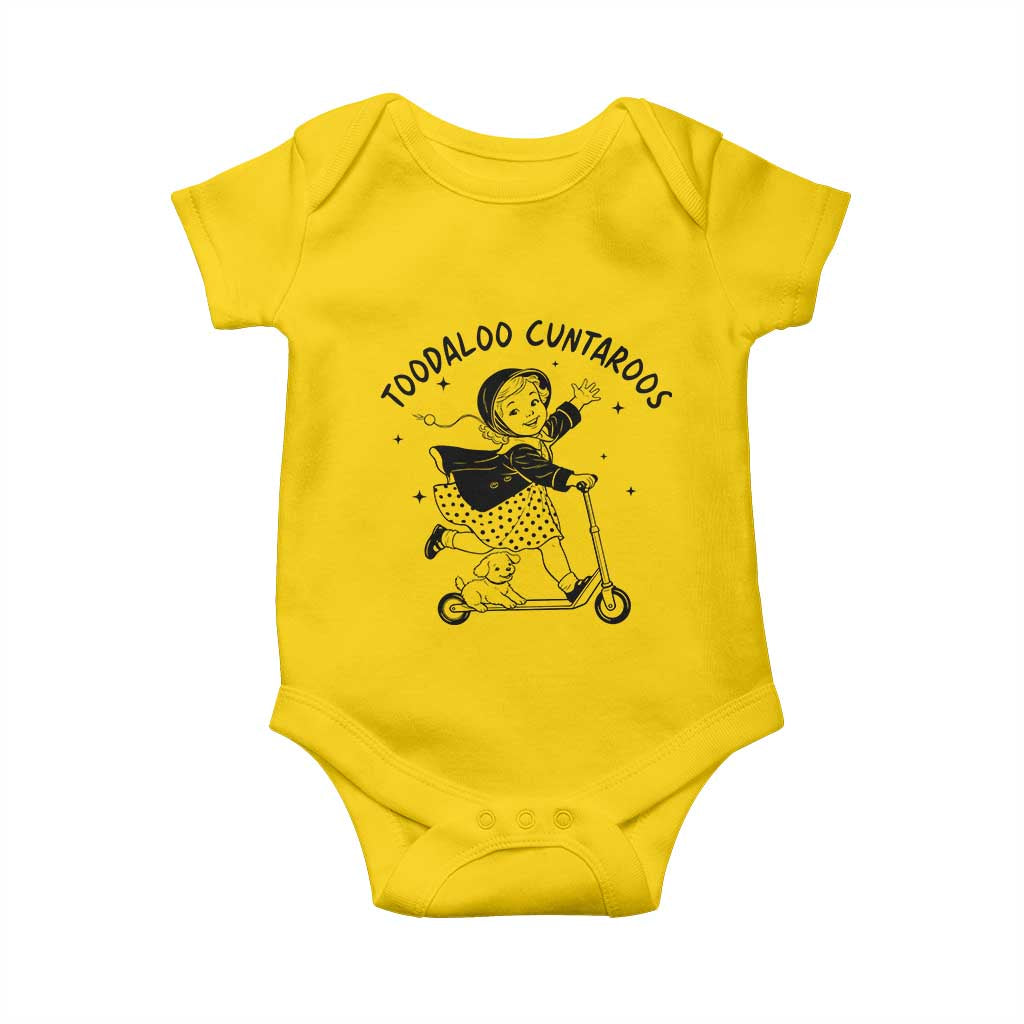 Toodaloo Cuntaroos Baby Onesie Funny Roller Girl Sarcastic