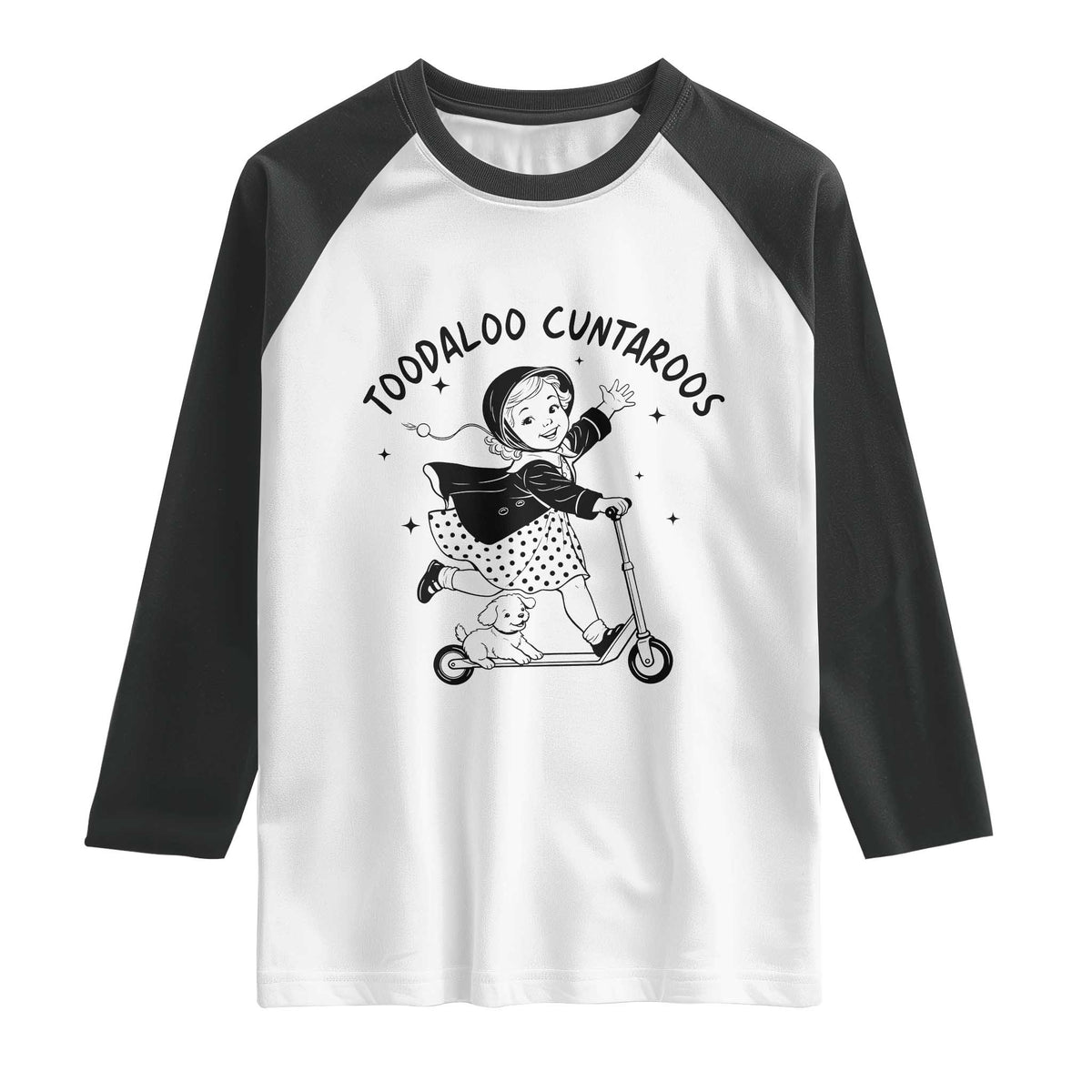 Toodaloo Cuntaroos Raglan Shirt Funny Roller Girl Sarcastic