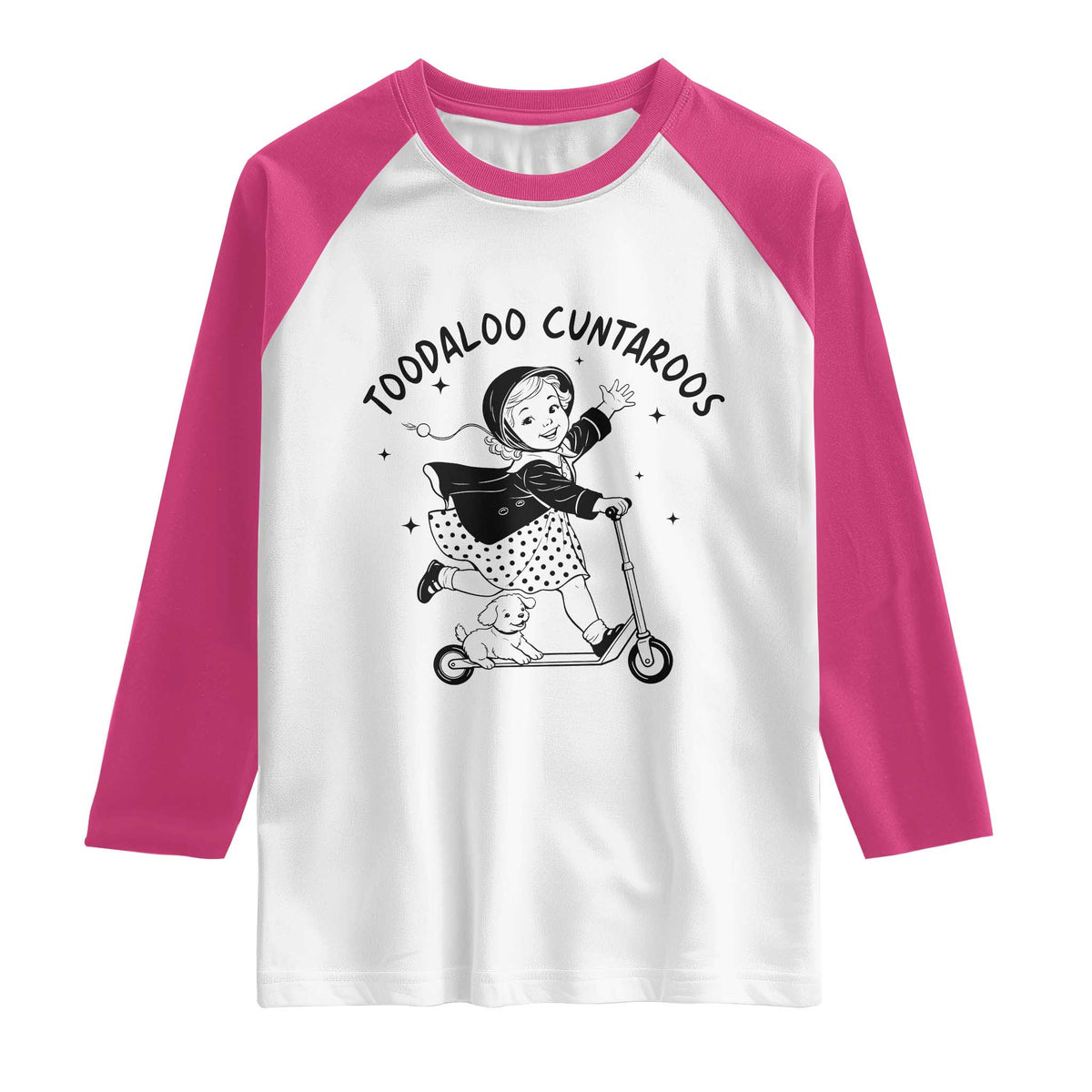 Toodaloo Cuntaroos Raglan Shirt Funny Roller Girl Sarcastic