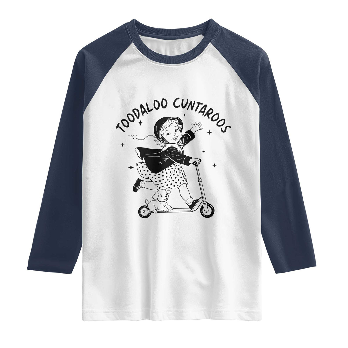 Toodaloo Cuntaroos Raglan Shirt Funny Roller Girl Sarcastic