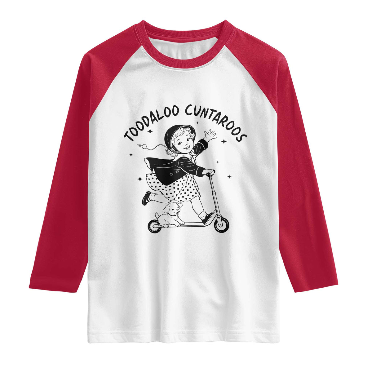 Toodaloo Cuntaroos Raglan Shirt Funny Roller Girl Sarcastic