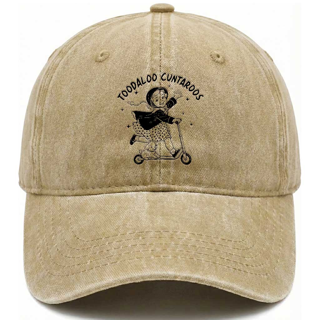 Toodaloo Cuntaroos Washed Cotton Baseball Cap Funny Roller Girl Sarcastic
