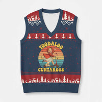 Toodaloo Cuntaroos V-Neck Knit Sweater Vest Funny Roller Sassy Girl Sarcastic Humor