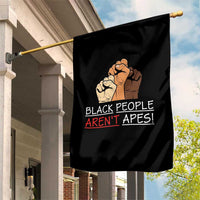Black People Aren't Apes Garden Flag Anti-Racist Statement