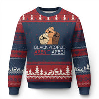Black People Aren't Apes Ugly Christmas Sweater Anti-Racist Statement