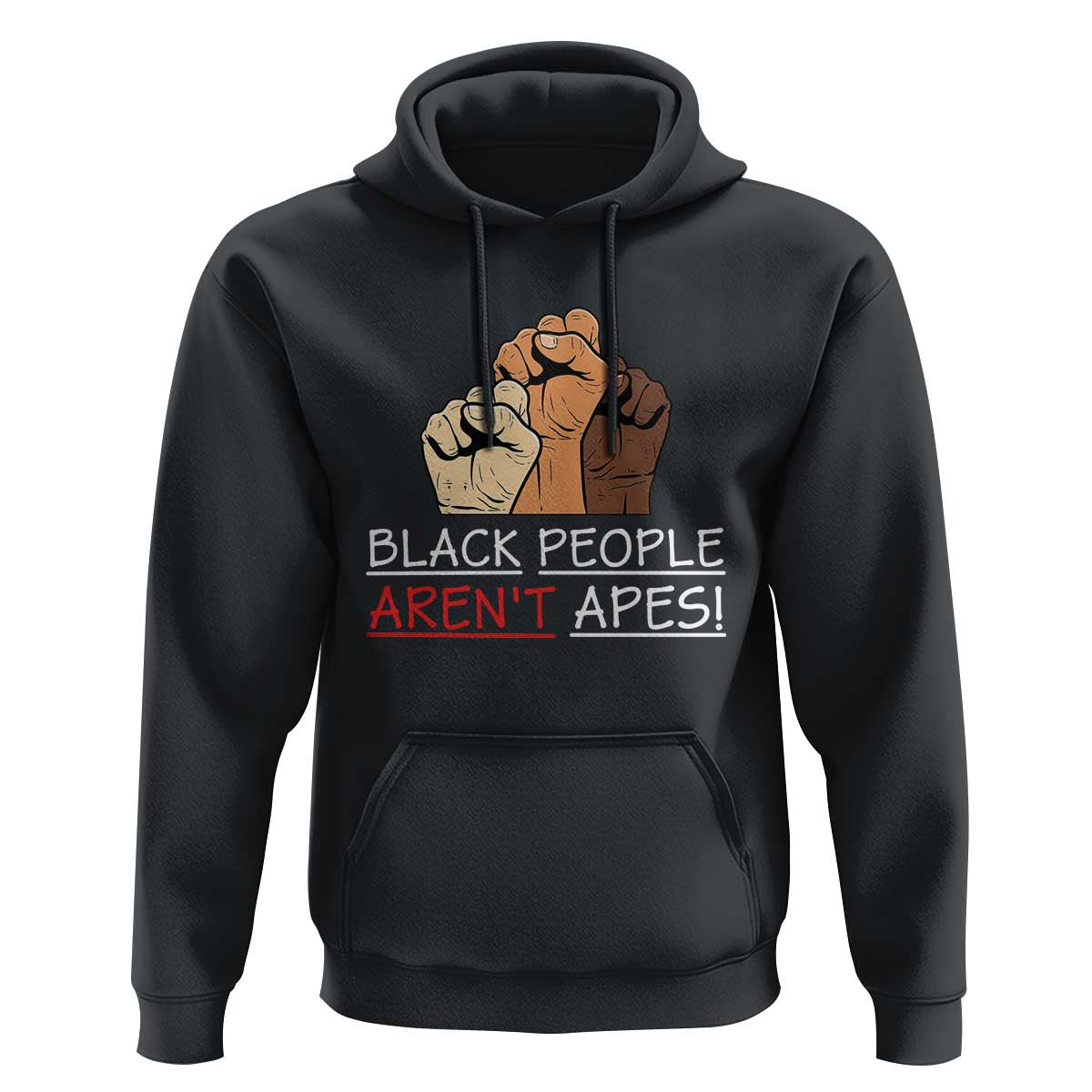 Black People Aren't Apes Hoodie Anti-Racist Statement