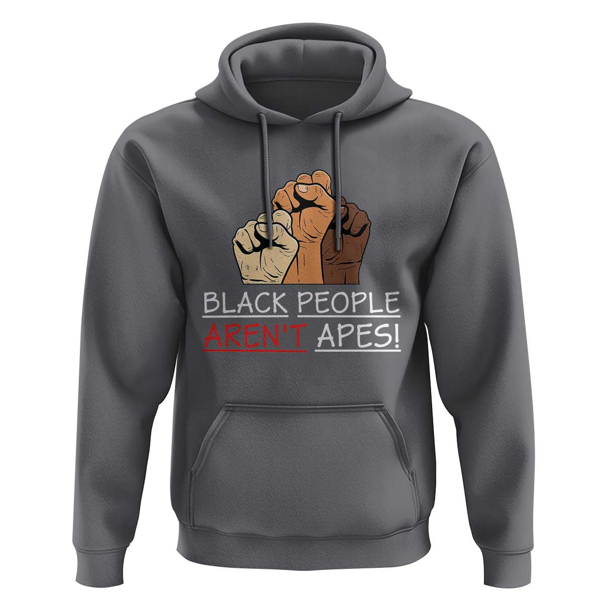 Black People Aren't Apes Hoodie Anti-Racist Statement