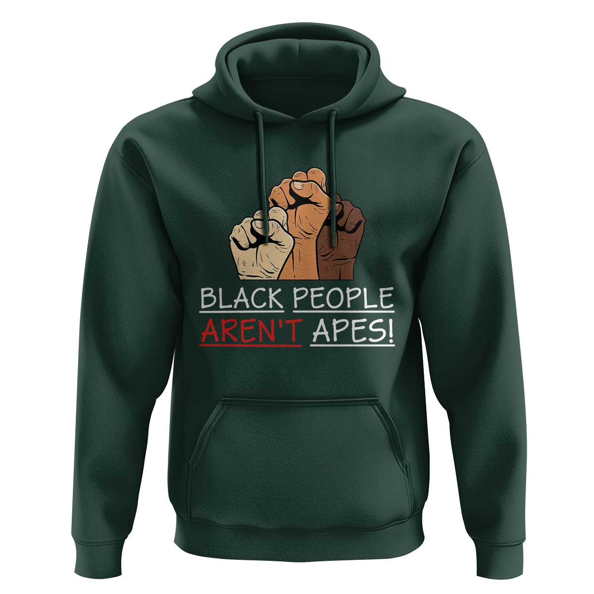 Black People Aren't Apes Hoodie Anti-Racist Statement