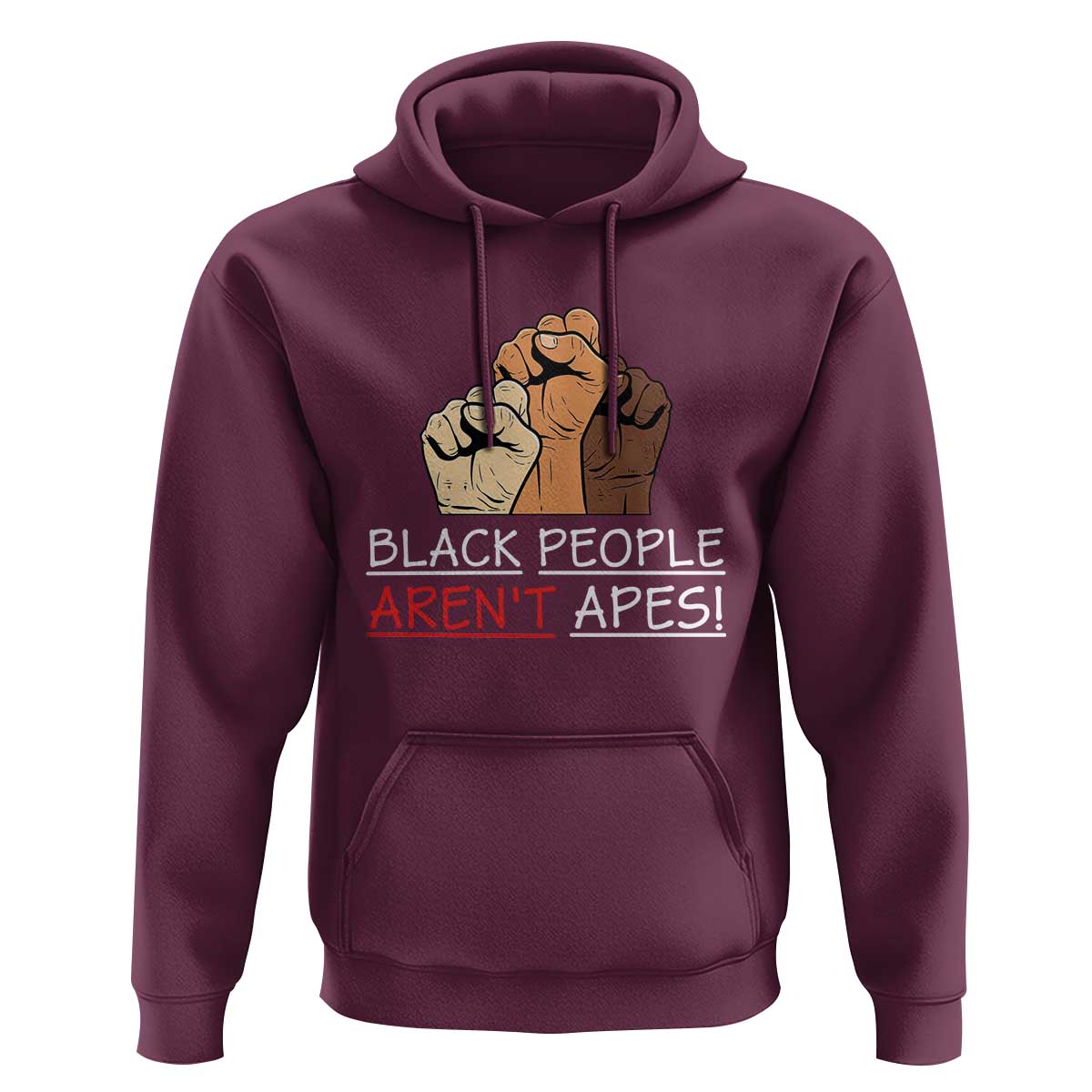 Black People Aren't Apes Hoodie Anti-Racist Statement