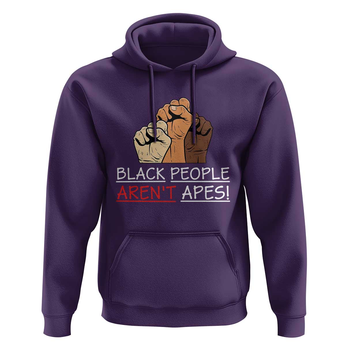 Black People Aren't Apes Hoodie Anti-Racist Statement