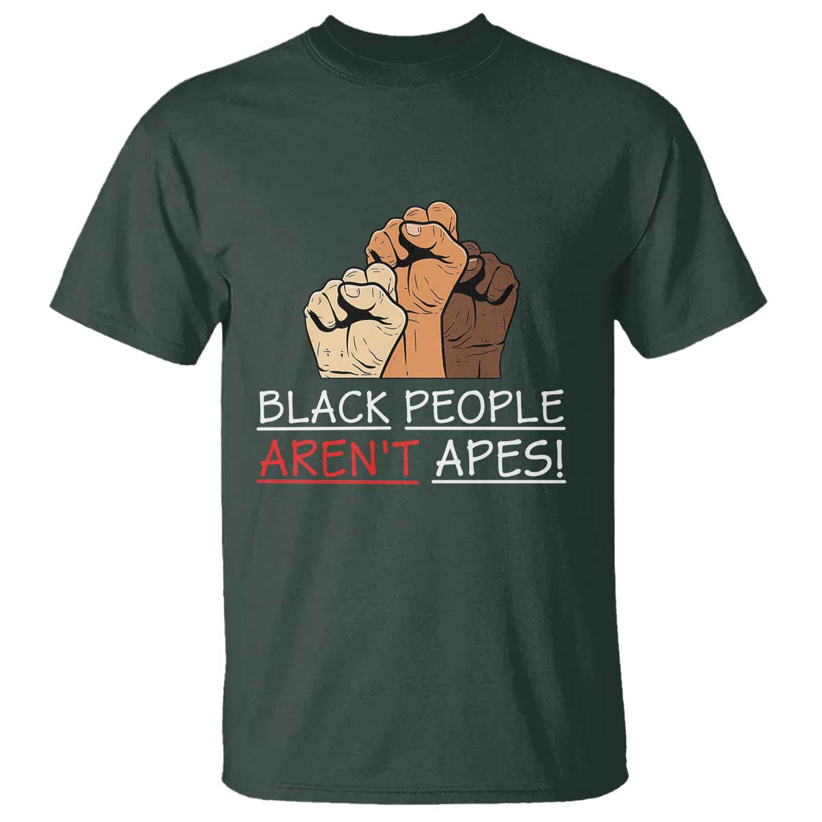 Black People Aren't Apes T Shirt Anti-Racist Statement