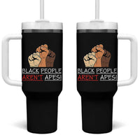 Black People Aren't Apes Tumbler With Handle Anti-Racist Statement