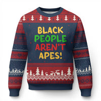 Black People Aren't Apes Ugly Christmas Sweater Anti Racist Protest
