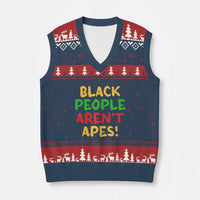 Black People Aren't Apes V-Neck Knit Sweater Vest Anti Racist Protest