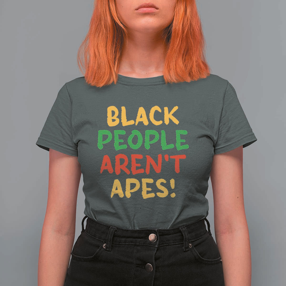 Black People Aren't Apes T Shirt For Women Anti Racist Protest