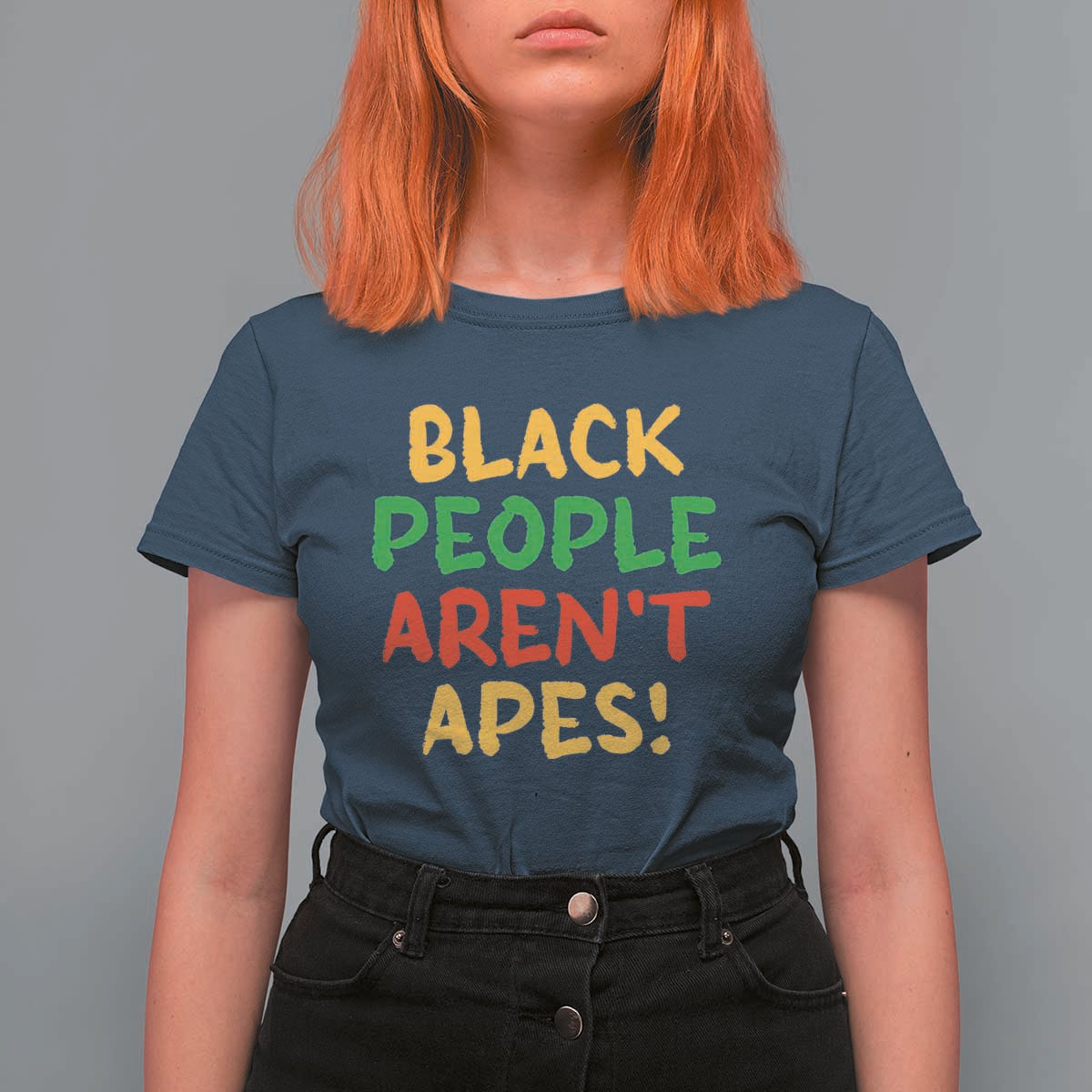 Black People Aren't Apes T Shirt For Women Anti Racist Protest