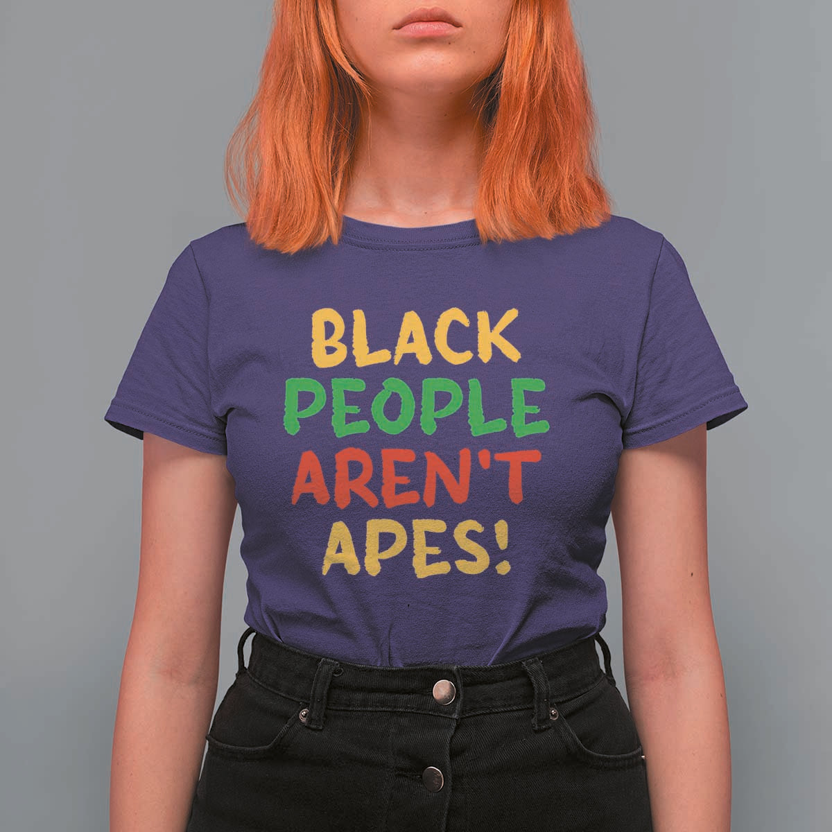 Black People Aren't Apes T Shirt For Women Anti Racist Protest